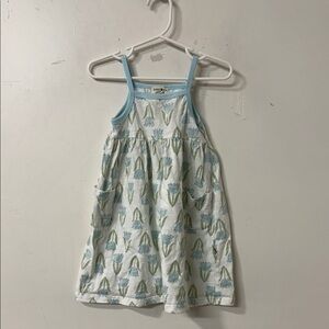 Adorable Sleeveless Dress with Floral Pattern